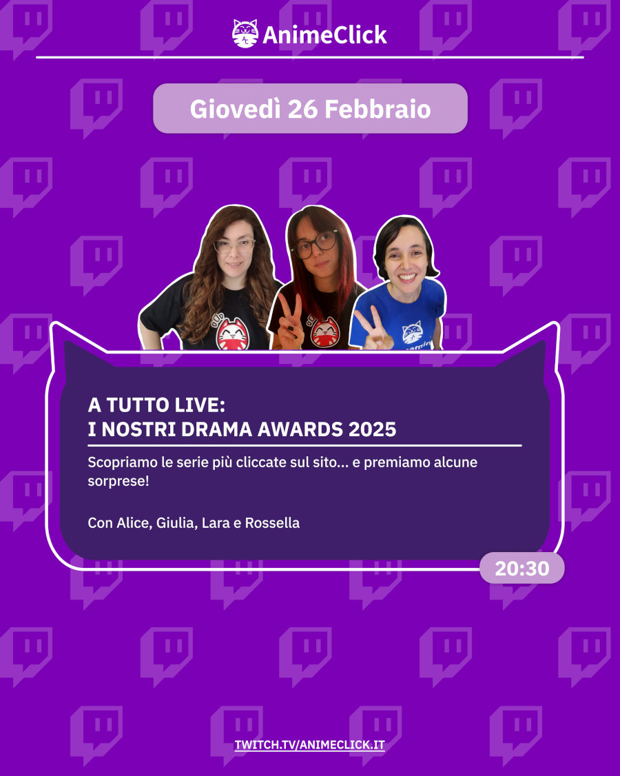 AnimeClick su Twitch: programma dal 23 febbraio all'1 marzo